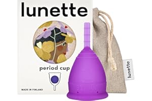 Lunette Period Cup – Menstrual Cup with 12h Leak-Free Comfort - Soft 100% Medical-Grade Silicone - Eco-Friendly Pad & Tampon Alternative Reusable for 10 Years - One-for-One Donation – Size 1 Violet