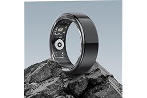 DEKELIFE Smart Ring Herren Damen, Smartring Fitness Tracker Schlafmonitor Schrittzähler Herzfrequenz SpO2, Fitnessring 100+ Sportmodi IP68 Wasserdicht Sport Smartringe Android iOS, Size 12, Schwarz