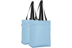 BikeZac 2.0 von COBAGS | FAHRRADTASCHE Clip-On EINKAUFS-Tasche | Fahrrad-Einkaufstasche | Gepäckträger-Tasche | Einkaufswagen Tasche | Wiederverwendbar | Recycling-Tasche (Cobags Simply Blue 2X)