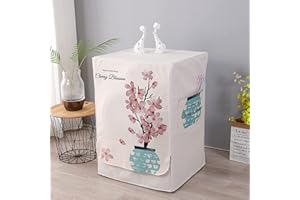 BaoT8YLu Waschmaschinenabdeckung, waschmaschinenbezug,automatische Waschtrocknerabdeckung zum Schutz der Frontlader-Waschmaschine(Flower Tree.,XL Code 60 * 65 * 85cm)