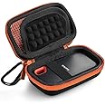 HOMTEK SSD Case Cover Compatible for SanDisk Extreme Pro/SanDisk Extreme Portable External SSD 500GB-2TB, Travel Case Protective Cover Storage Bag(Not Included SSD)