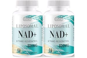 COUTIHOT Liposomal NAD+ 500mg with Trans-Resveratrol 300mg Softgels | Actual NAD+ Supplement | 2-in-1 Anti Aging Formula for Cellular Repair, Promote Longevity & Vitality (Pack of 2)