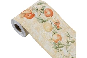 SOURCING MAP Sourcingmap - Bordo di carta da parati 3D, autoadesivo, rivestimento da parete, in PVC, per cucina, bagno, camera da letto, decorazione da parete, motivo frutta Verde