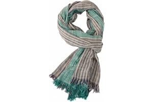 REHJJDFD Men Striped Cotton Linen Scarf Male Warm Tassel Scarves Shawl