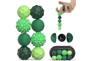 TLDNZXY 8 Stück Magnetische Fidget Toys, Magnetkugeln Anti Stress Bälle Silikon Sensorik Spielzeug, Magnet Stressball mit Silikonhülle, Anti-Stress Fidget Toy für Angst Stressabbau, Haptische Dekompression