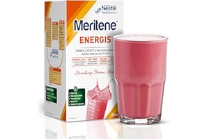 Meritene Energis Strawberry Shake | 30g Shake Powder Sachets, Pack of 15 | Nutritional Shake Mix with Proteins and Vitamins
