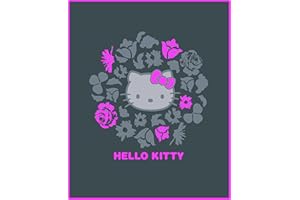 CTI 040867 - Coperta in Pile Hello Kitty, Motivo: Rose, 110 x 140 cm