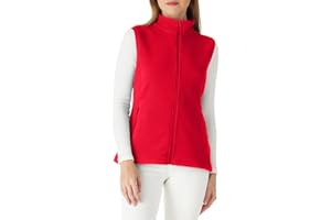 Outdoor Ventures Chaleco de forro polar para mujer, chaqueta suave sin mangas con bolsillos con cremallera, chaleco deportivo para correr de primavera y otoño, chaleco de forro polar para mujer