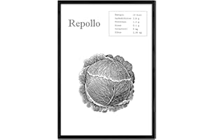 Nacnic Plakat z kapustą, zdjęcia owoców i warzyw, format A3
