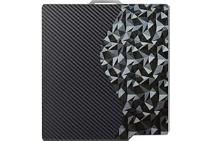 JAUEIVER 257 x 257 mm Druckplatte, doppelseitige Federstahl-Diamant-PEO + Kohlefaser-PET Druckbett-Druckplatte für 3D-Drucker Bambu Lab X1, X1C, X1E, P1P, P1S, A1