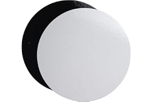 EXTIFF Set di 10 supporti per torte in scatole di colore e Taglia a scelta (Nero/Bianco, 20 cm)