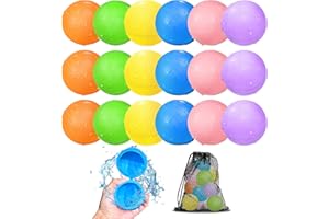 SMASIAGON Palloncini D'acqua Riutilizzabili, 18 Pezzi Bombe Acqua Magnetiche Ricaricabili, Facile da Riempire e Autosigillante per Estivi Piscina Spiaggia Giardino Palloncini Gioco per Bambini e adulti