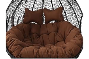 AUGRAV Places Oeuf Chaise Balançoire Coussin Extérieur,Hamac Suspendu Chaise Coussin De Remplacement pour 2,Lavable Épais Grande 2 Personnes Chaise Balançoire en Osier,Imperméable Et Résistant Au S