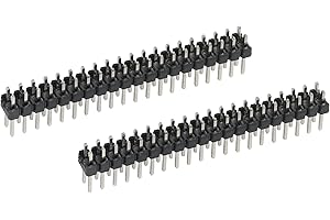 PENGLIN 20 Stück 2×20 Pin Headers 2.54mm Teilung，Doppelreihe Stiftleisten für PCB, Breadboards, Raspberry Pi und Ardiuno