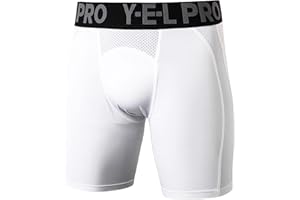 Sillictor Mens Compression Shorts Mesh Moisture Wicking Running Underwear Men Anti Chafing Tight Gym Shorts Men Fitness Underwear for Football Cycling Training,Breathable Muscle Support 1045