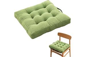 Qnbonrich sittdyna 40 x 40 cm av 100 % bomull, 6 cm tjock | Stolkudde med bärhandtag, extra tjocka sittdynor för inomhus utomhus, golvkudde för vardagsrum, terrass och trädgård