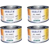 URALTA JMT-200 Gel Fuel, Chafing Fuel, Ottoman Hearth Fuel (4 Pieces) - BK-9 Ocak Gift