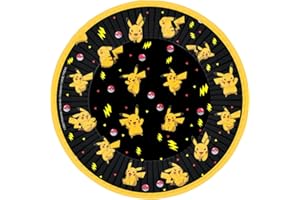 Amscan 9917105-66 - Pokémon Kids Birthday Party Paper Dessert Plates - 8 Pack