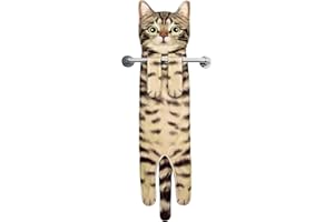 AGRIMONY Divertidas toallas de gato para cocina y baño, toalla colgante decorativa para el día de la madre, regalo de Pascua, regalo de inauguración de la casa, regalo de cumpleaños, regalos para mujeres