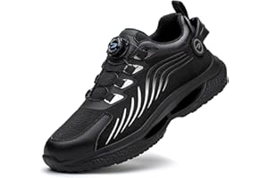 Gugifcto Sicherheitsschuhe Arbeitsschuhe Herren Damen Leicht Sportlich Atmungsaktiv Schnellverschluss Stahlkappen Anti-Smashing Mode Schutzschuhe 36-48 EU