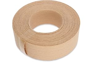 WoodPress® 30 mm Bois de Hêtre Véritable Bande de Chant en Placage Préencollé – Rouleau de 7,5 m – Application à Repasser Facile à Faire soi-même, Couvre Le Bord d'un Panneau MDF Standard