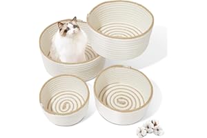 LA BONHEUR HDRNT Panier de rangement en corde de coton tressé, panier de rangement empilable, panier de rangement pour table à langer, paniers de rangement pour paniers, accessoires de salle de bain, 25 x 25 cm