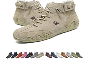 OVERHIL1S Bottes Montantes Italiennes Daim Faites Main For Femmes, Chaussures Beck For Femmes Imperméables Antidérapantes Légères Et Respirantes Bottes Pieds Nus For Randonnée Et La Marche