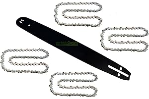 PERFEKTGARTEN 50cm 1,5mm 0,325" 76 TG barra guía de motosierra + 4 x cadenas compatible con CS6220G