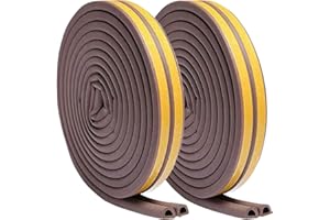 UPSEN Taśma uszczelniająca do drzwi i okien, 20 m, samoprzylepna uszczelka okienna, antykolizyjna, gumowa uszczelka, pianka, izolacja, brązowa