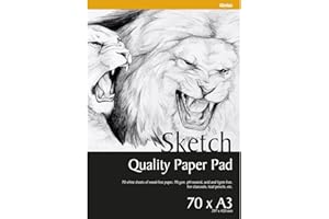 Panduro Skizzenblock DIN A3 x 70 Blatt - Skizzen Papier 70 g/m2, pH-neutral und säurefrei Sketchblock