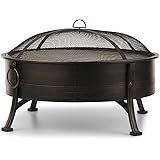 Blumfeldt Braciere 2-in-1 da Giardino e Grill, con Attizzatoio e Parascintille, da Esterno Legna, Diametro 80 cm, Vintage, Ac