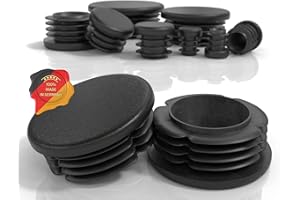 ‎PD PD® Lamellenstopfen Rund 60mm für Rundrohr (Außendurchmesser) | Endkappen aus PE Kunststoff | Rohrstopfen 60mm zur Rohrabdeckung von Stahlrohr, Edelstahlrohr & Alurohr | Rundstopfen Schwarz | 4 Stück