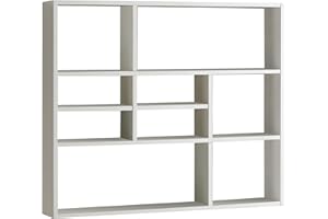 FMD Möbel 269-001 Estante de Pared Madera, Blanco, 90 x 16 x 78,5 cm