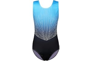ZNYUNE Gymnastics Leotards for Girls Sleeveless Long Sleeve Gradient Dance Gymnastics Leotard 3-14 Years