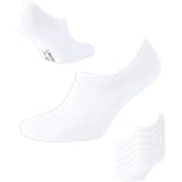 SONNORS 6 Pairs Invisible Anti-Slip Silicone Ballerinas Women Men's Socks - No Show Organic Cotton Bamboo Softness Short Wrist Sports Month