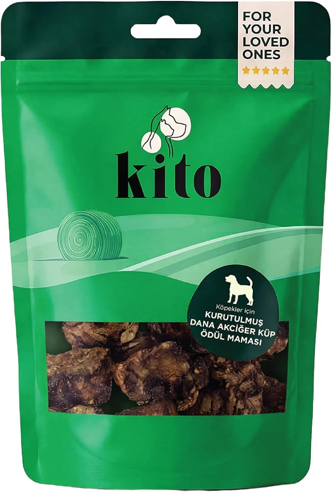 Kito Dana Akciğer Küp Atıştırmalık Köpek Ödül Maması%100 Doğal, Glutensiz, Organik 100 gr (Dog Treat)