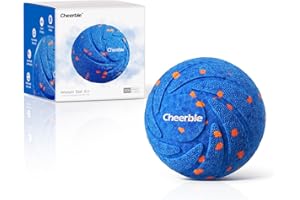 Cheerble Wicked Ball Air Self Moving Dog Balle Interactive pour Chien avec 3 Modes interactifs Jouet Intelligent pour Chien Cadeau d'anniversaire avec lumières LED (Bleu)