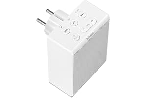 TechniSat VIOLA radio do gniazdka – kompaktowe radio FM do kontaktu (Bluetooth, zestaw głośnomówiący, przyciski do obsługi z bliska, pamięć na 30 ulubionych stacji, głośnik mono 1,5 W)