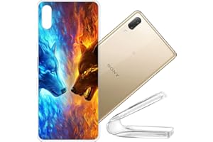 VINGARSHERN Case for SONY Xperia L3 Cover Slim Fit Soft,Ultra Flexible TPU Bumper Cover for Sony Xperia L3 Case Silicone Shell Protector,02-Wolf