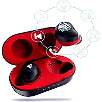 Boult Audio AirBass TrueBuds True Wireless Earbuds with Touch Controls & Mic, IPX7 Waterproof Latest Bluetooth 5.0 Headphone, Auto Pairing & Playtime Upto 24 Hours with Case (Red)