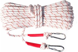 MOCUI Corda da Arrampicata Ausiliaria per Esterno Funi Metalliche Corda di Sicurezza ad Alta Resistenza Corda di Salvataggio in Nylon Intrecciato Imbracatura Anticaduta