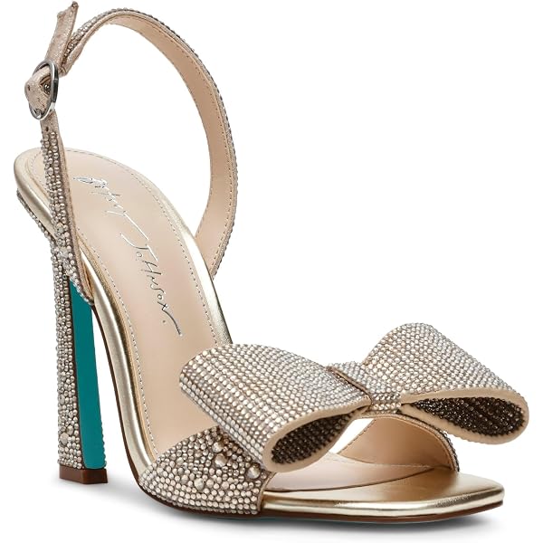 Betsey Johnson Women's Hart Heeled Sandals – 3.5 Inch Heel With Adjustable Bow Strap - View #2
