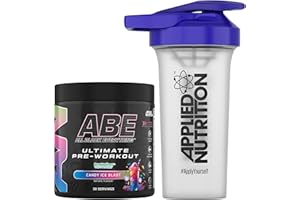 Applied Nutrition Bundle ABE Pre Workout 375g + 700ml Protein Shaker - Parent (Candy Ice Blast)