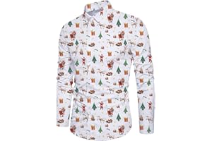 Fanient Męska koszula ceremonialna zapinana na guziki koszula z długim rękawem w kwiaty koszula z nadrukiem koszula robocza