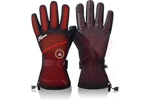 ‎TELGUUA Telguua Beheizbare Handschuhe mit 5500mAh Akku, Beheizte Handschuhe für Herren Damen, Dicke wasserdichte Winddicht Touchscreen Heizung Wiederaufladbar Winterhandschuhe Motorradhandschuhe 1Paar