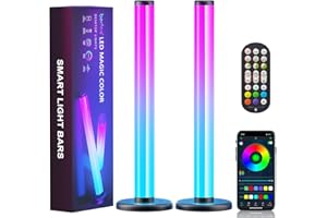 bedee 360° Smart LED Lampe Gaming, RGB Lampe de Jeu LED Ambiance Lamp avec Effets D'éclairage Multiples et Musique, Smart Flow Light Bar, Lumière D'ambiance pour Jeu, TV, PC, Fête, Chambre