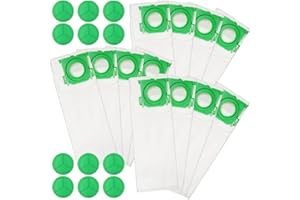 TOMKITY 12 Stück Staubsaugerbeutel für Airbelt K1, K2, K3, 6629-ER, 6695-ER, Premium Filterbeutel Ersatz für SEBO