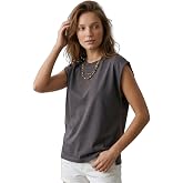 elemge%100 Pamuk S&uuml;prem Tok Kumaş Kadın Oversize T-Shirt Geniş Omuzlu D&ouml;k&uuml;ml&uuml; Kolsuz Bol Kalıp Premium Basic Tiş&ouml;rt