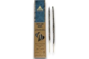 HOSTENATURA Incienso Orgánico Natural Aroma Nature - Hecho a Mano - Sin Productos tóxicos - Sin crueldad Animal (Salvia Blanca)