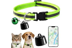 Pipihome GPS Tracker Katze, Mini Hund Tracker Ohne ABO, Mini Haustierortungsgerät für Katzen Hunde, Kompatibel mit Android & iOS Weltweite Standortverfolgung